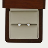 Broquel con Zirconia 4mm Oro 18K