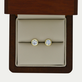 Broquel Zirconia Bisel Grabado 6mm Oro 10K