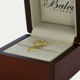 Gargantilla Llave de Colores Oro 10K