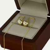Arete Salome Chapa de Oro