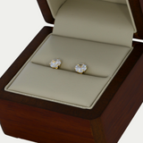 Broquel Zirconia 6mm Oro 14K