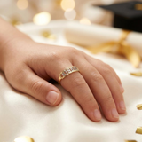 Anillo Graduación Kínder Sencillo Combinado Oro 10K