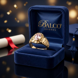 Anillo Graduación Kínder Piedra Grande Oro 10K