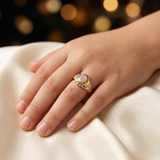 Anillo Graduación Kínder Piedra Grande Oro 10K