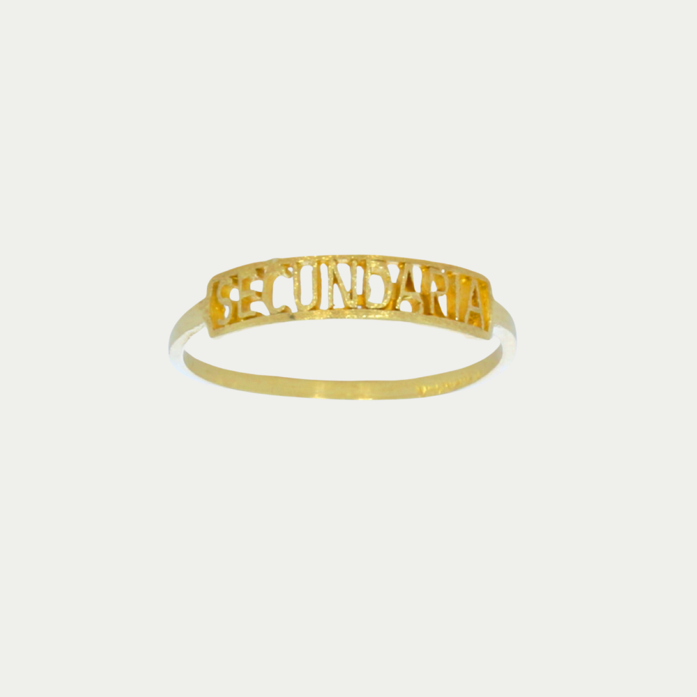 Anillo Secundaria Sencillo Oro 10K