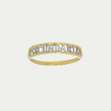 Anillo Secundaria Sencillo Combinado Oro 10K