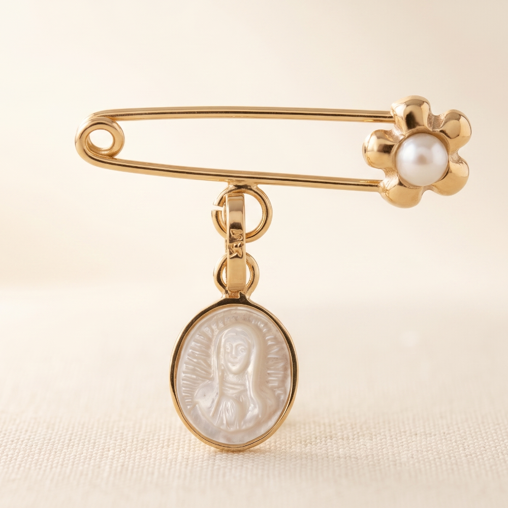 Segurito Medalla Virgen Gpe. OA 14K 1cm