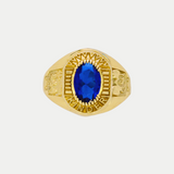 Anillo Graduación Kínder Piedra Ext Grande Oro 10K