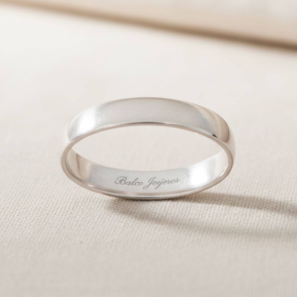 Argolla Oro 14K Confort Hueco 634B