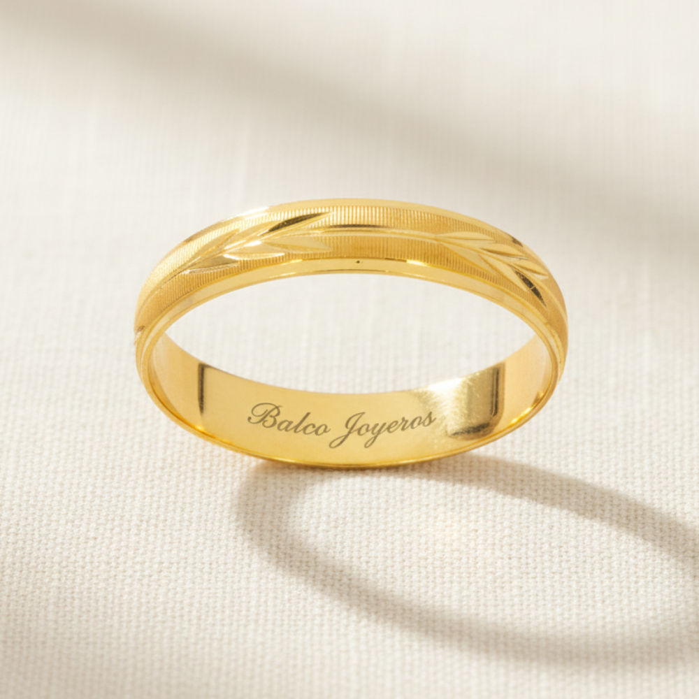 Argolla Oro 14K Cóncavo A119