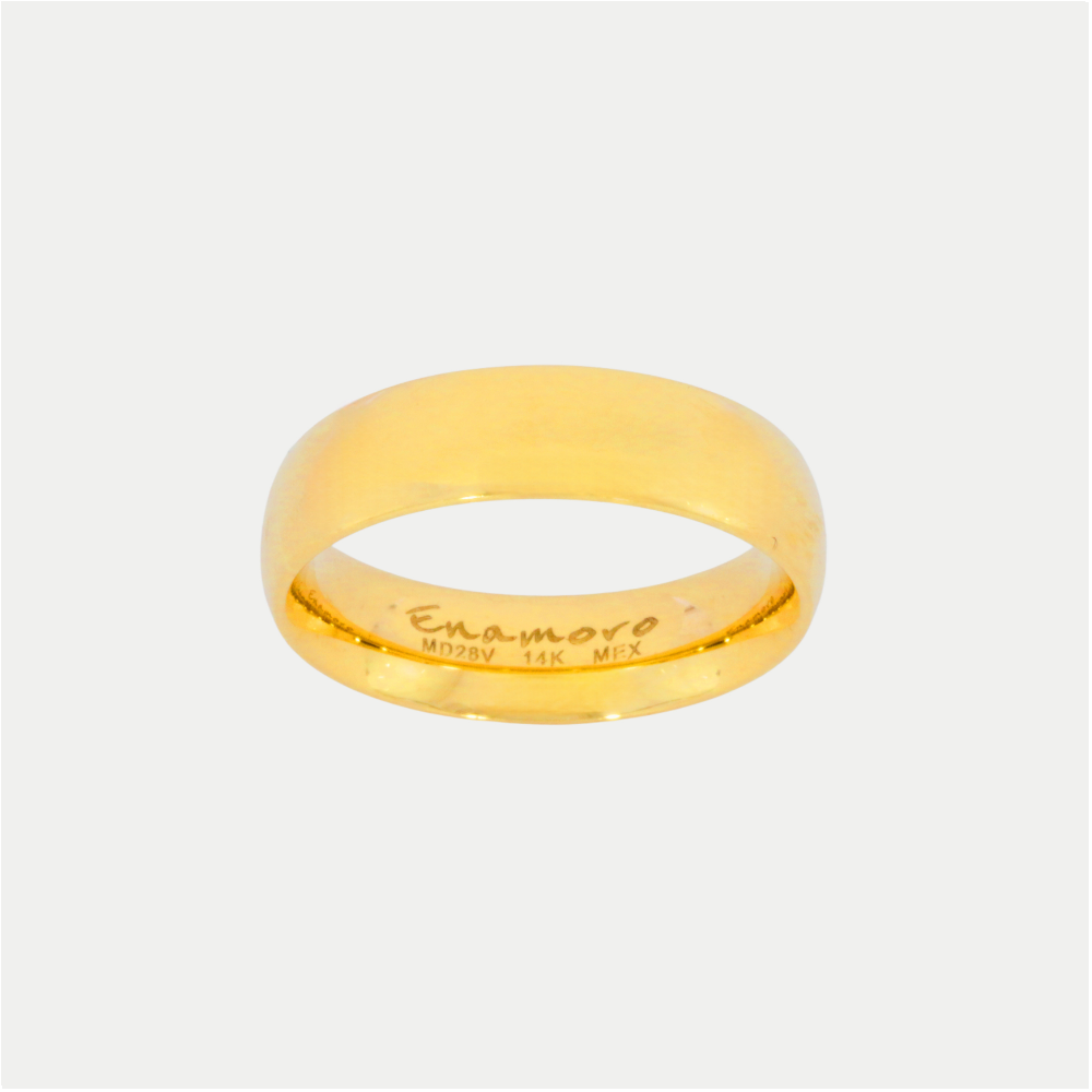 Par de Argollas Oro 14K Confort Hueco CF002