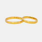 Par de Argollas Oro 14K Media Caña Sólida EF009