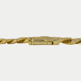 Pulsera S. Muerte con zirconias Oro 10K