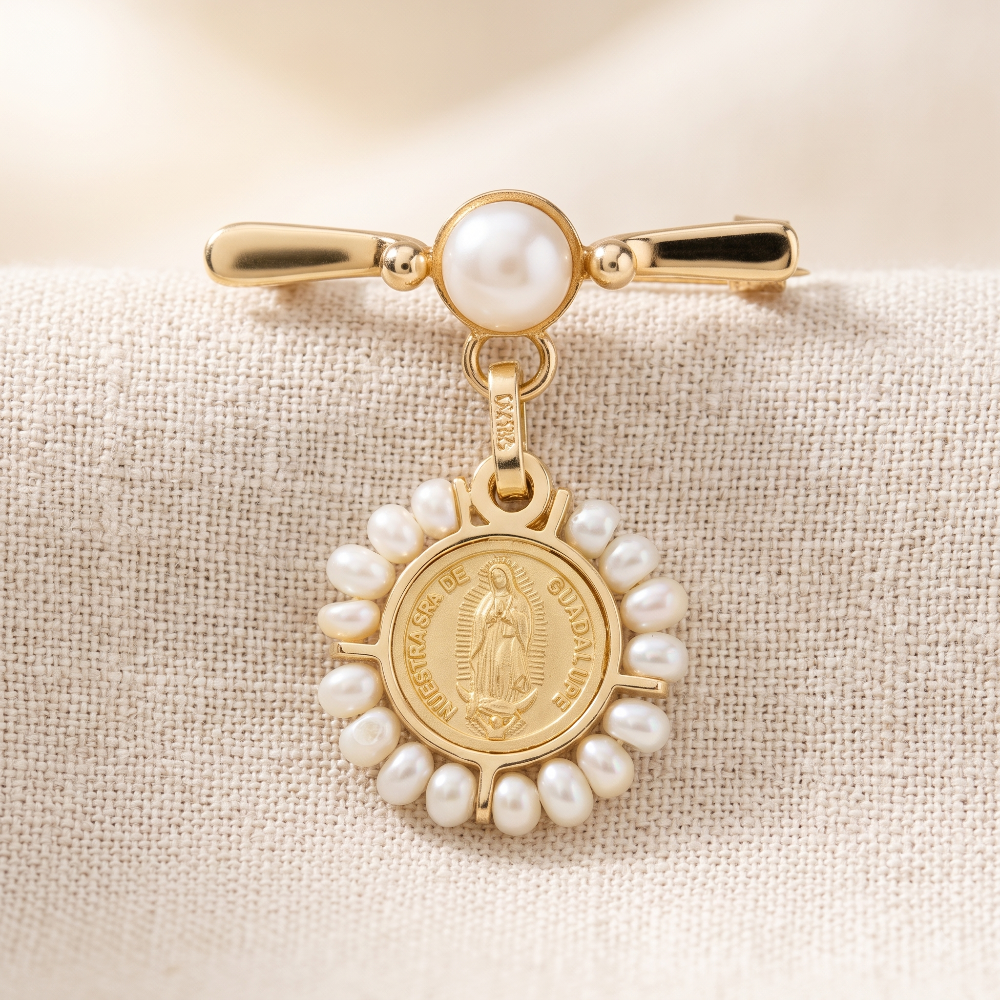 Segurito Medalla Virgen Guadalupe OA 14K