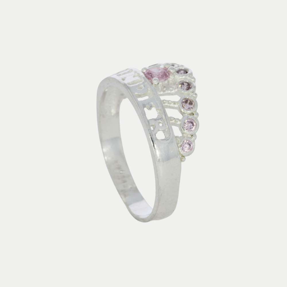 Anillo Graduación Kinder Coronita Plata