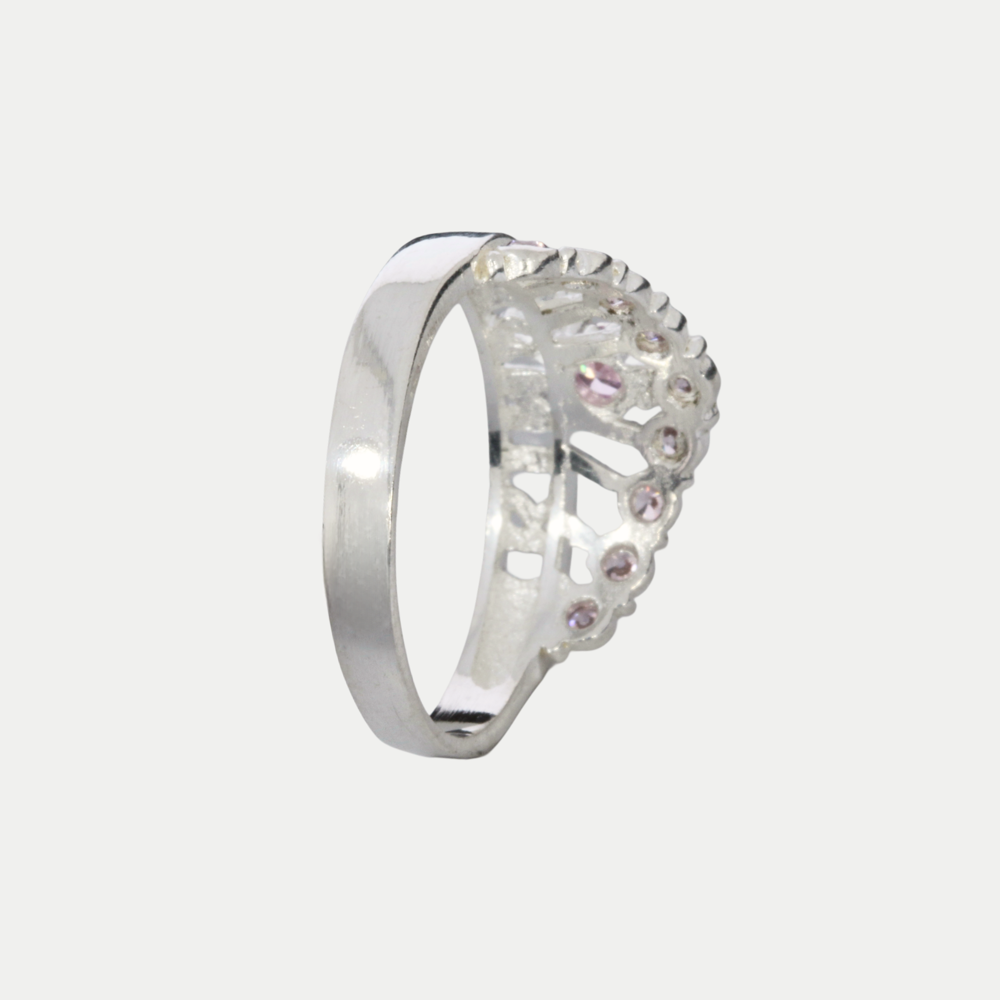 Anillo Graduación Kinder Coronita Plata