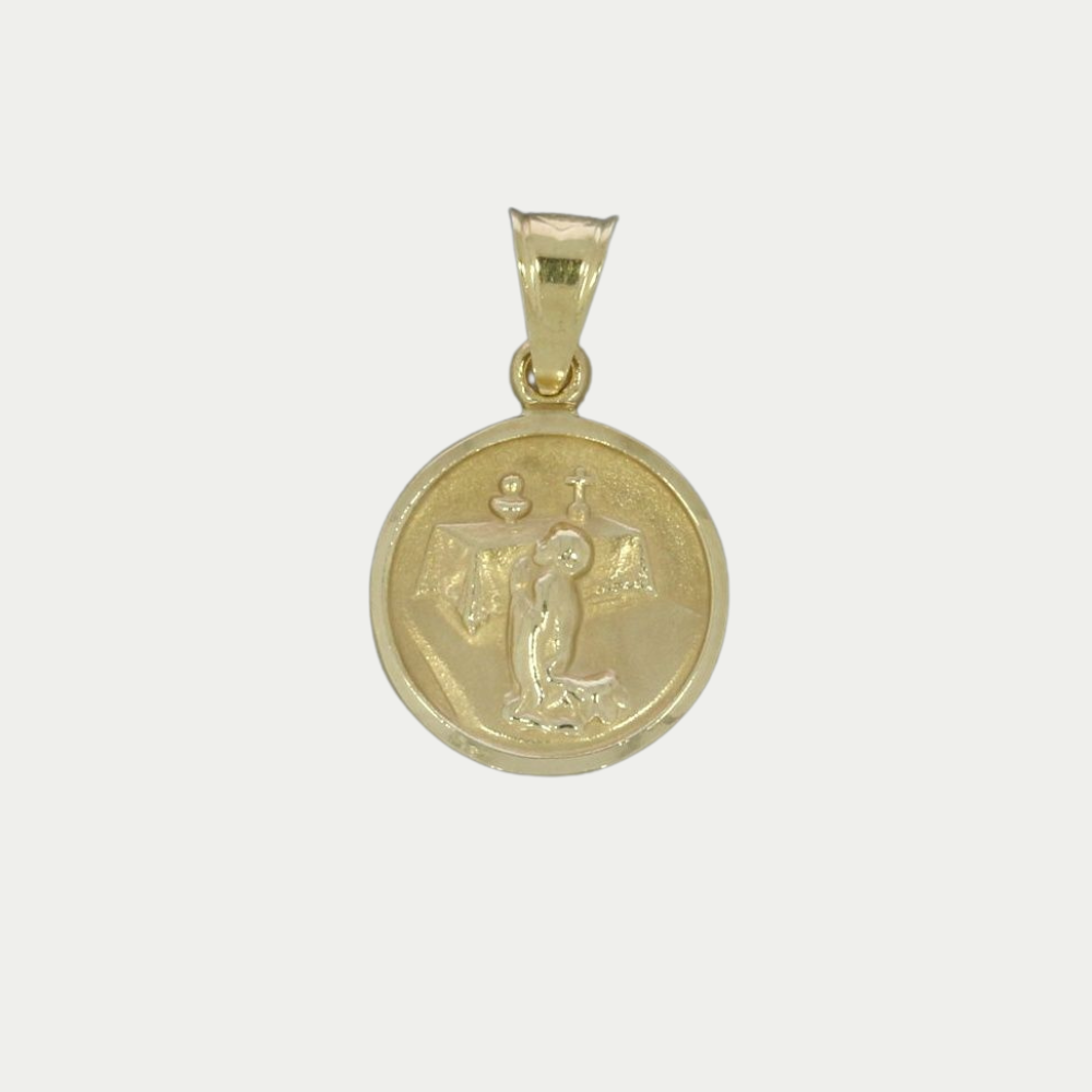 Medalla Primera Comunion 2.2cm Oro 14K