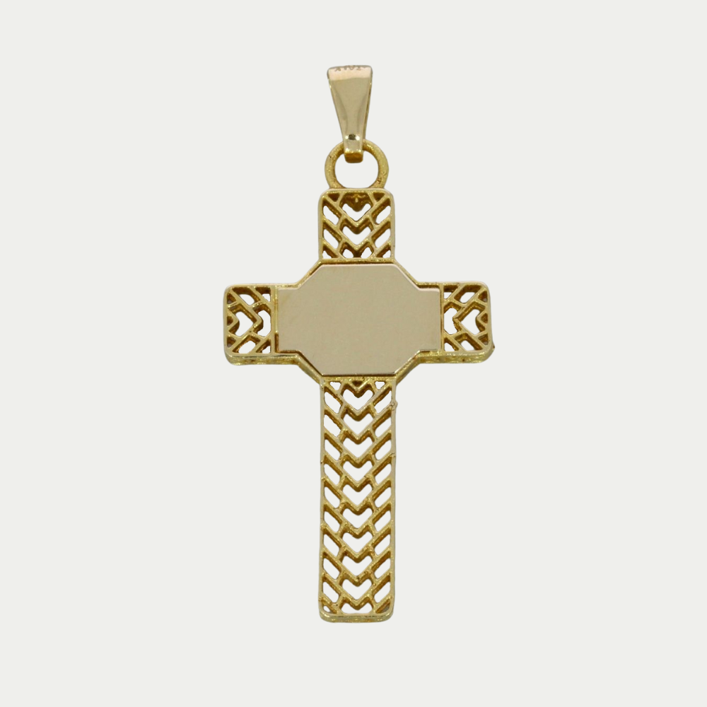 Cruz Tejida Oro 14K