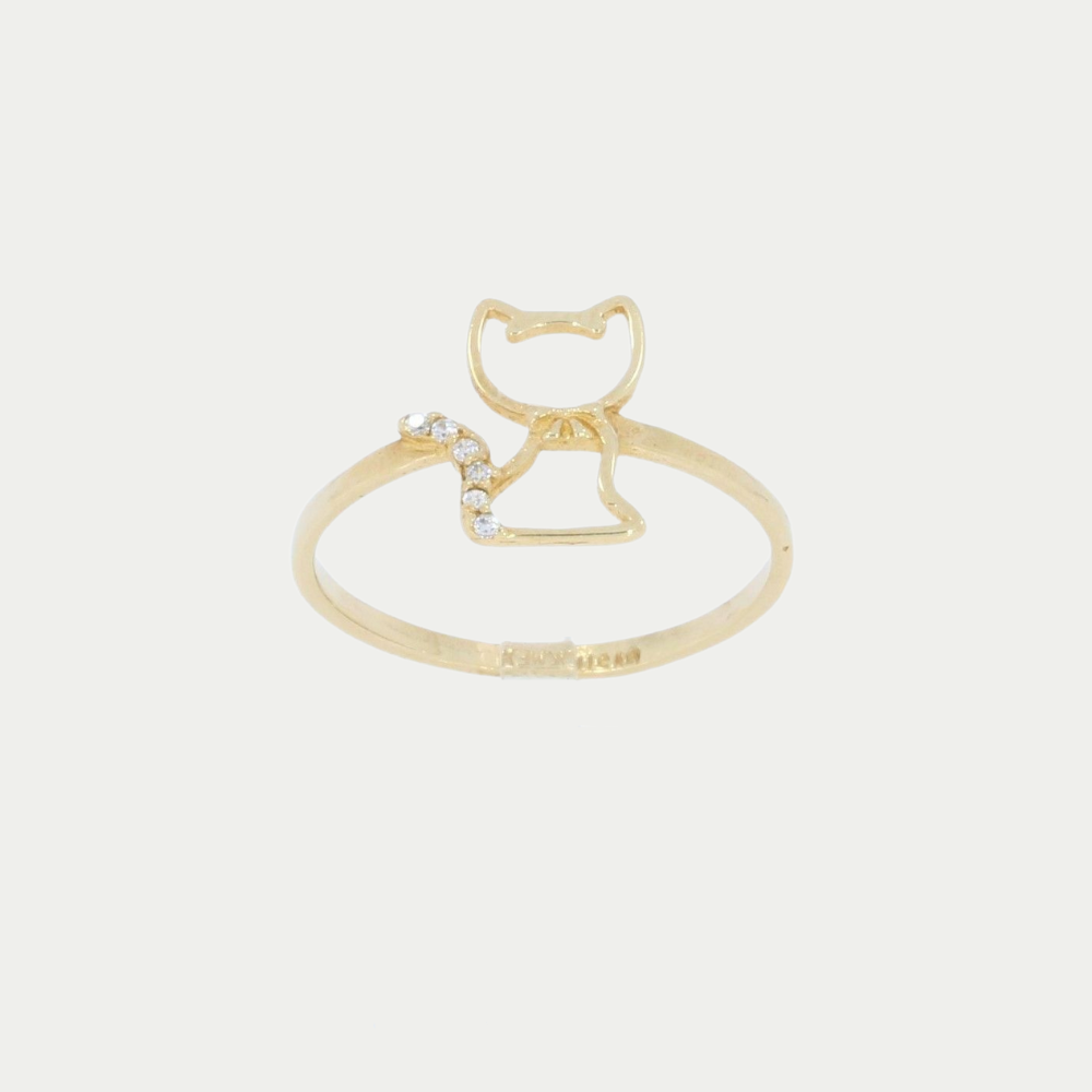 Anillo Gatito Oro 10K