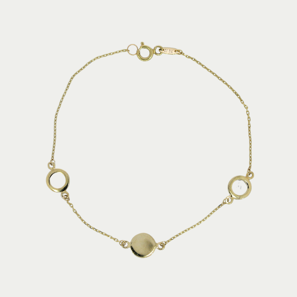 Pulsera Circulos Oro 14K