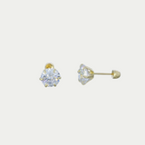 Broquel Zirconia 7mm Oro 10K
