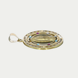 Virgen de Guadalupe Piedras Colores Oro 10K