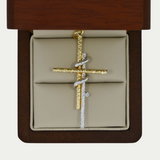 Cruz Espiral Oro 14K