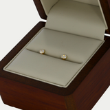 Broquel con Zirconia 3mm Oro 18K
