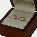 Aretes Forma de Diamante Oro 10K