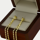 Arete Sara Chapa de Oro