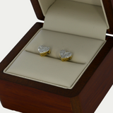 Broquel Corazon con Brillantes .25 puntos Oro 10K