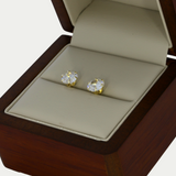 Broquel Zirconia 7mm Oro 10K