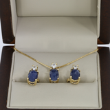 Juego Zafiro Oro 14K